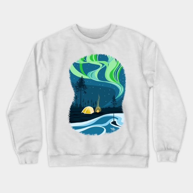 Northern lights pitch Crewneck Sweatshirt by Aurealis